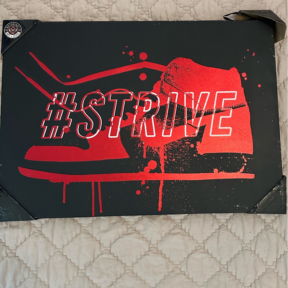 #STRIVE Red Sneaker Wall Art Print